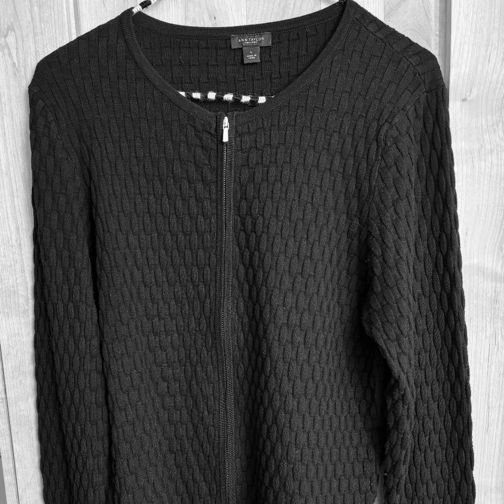 Black zip sweater